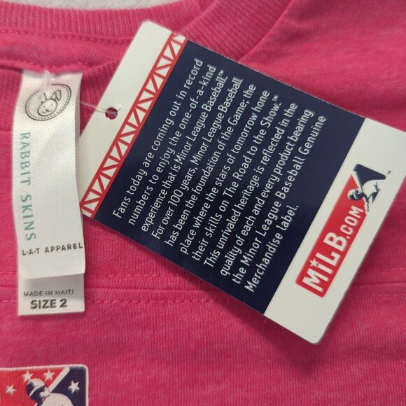 Official MiLB Pawtucket Red Sox Shirt – Pink, Size 2T - Picture 2 of 5